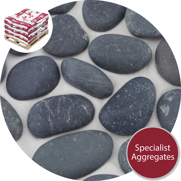 Shoreline River Pebbles - Dark Grey Granite 20-40mm